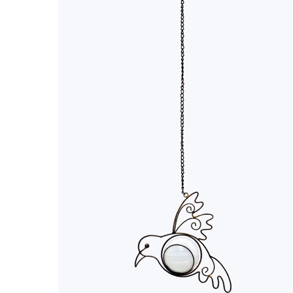 Hummingbird Solar Ball Metal Hanger